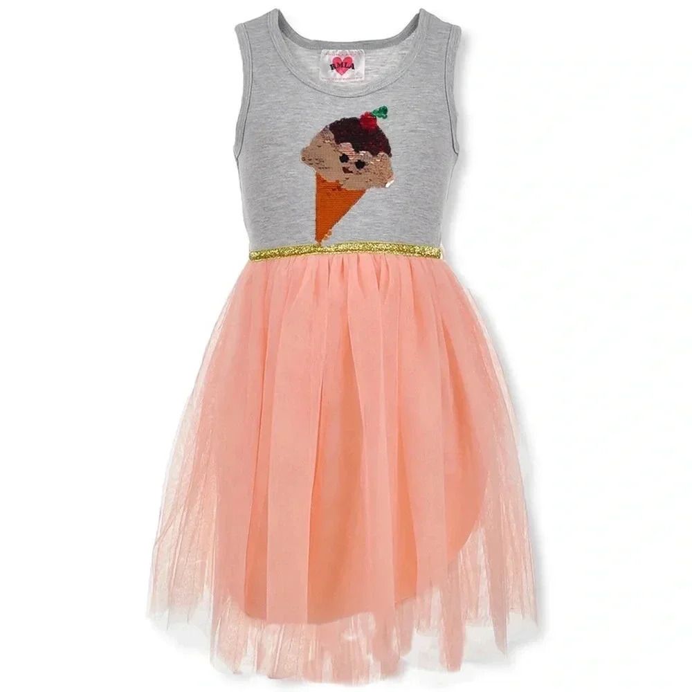 Girls' Flip Sequin Ice Cream Cone Dress Size 12